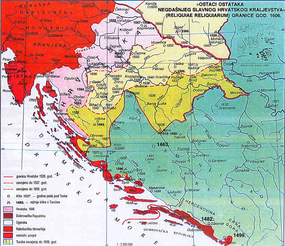 Karta Hrvatske 1606